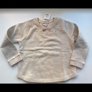 Authentic NWT Bonpoint Jeweled Girls Sweatshirt - 3 years